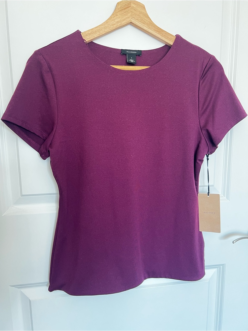 Halogen Plum Short-Sleeve Crewneck Tee